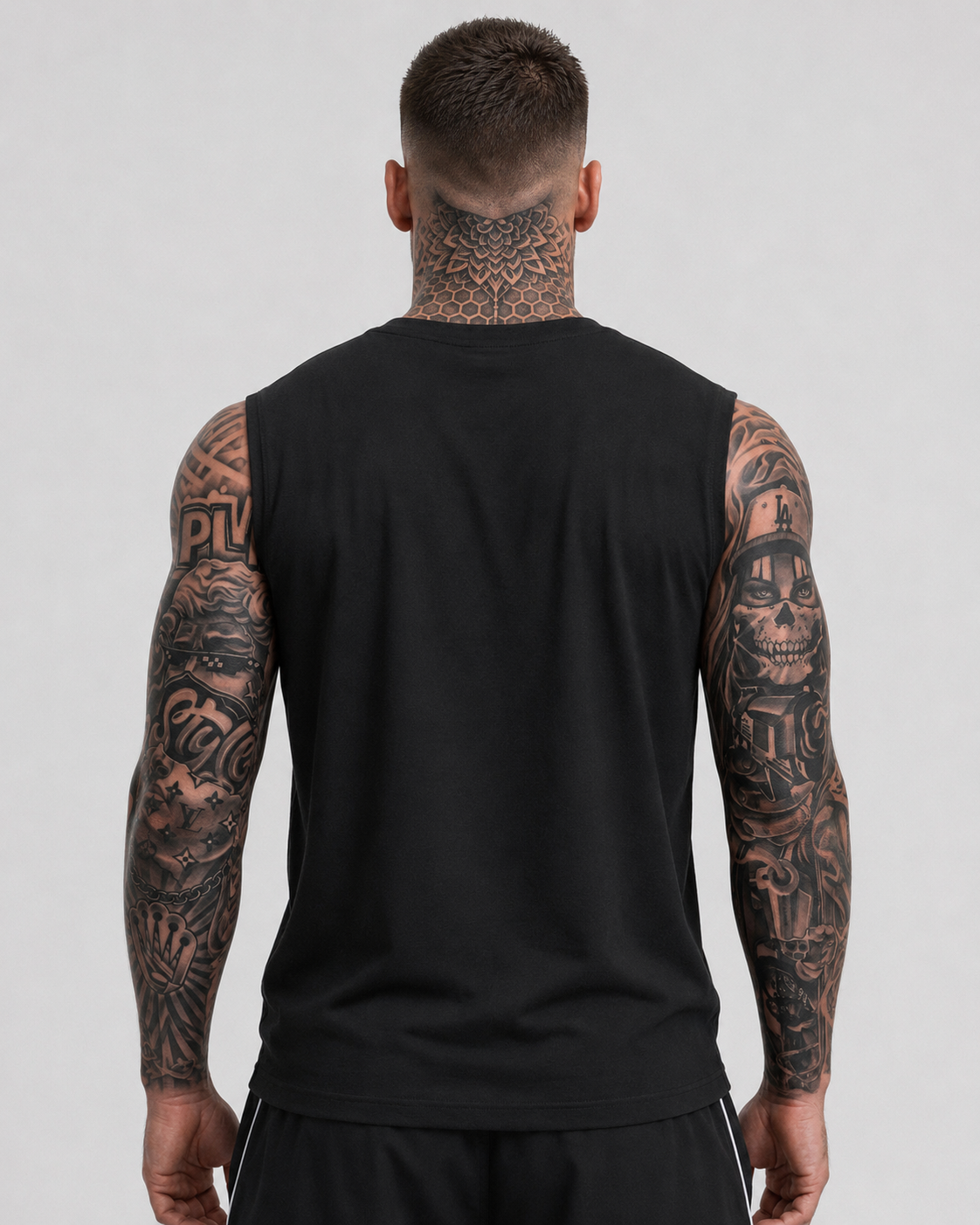 Criminal Sleeveless Oversized Tee Black