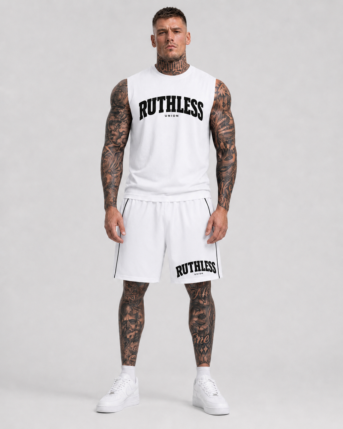 Essential Sleeveless Oversized Tee White