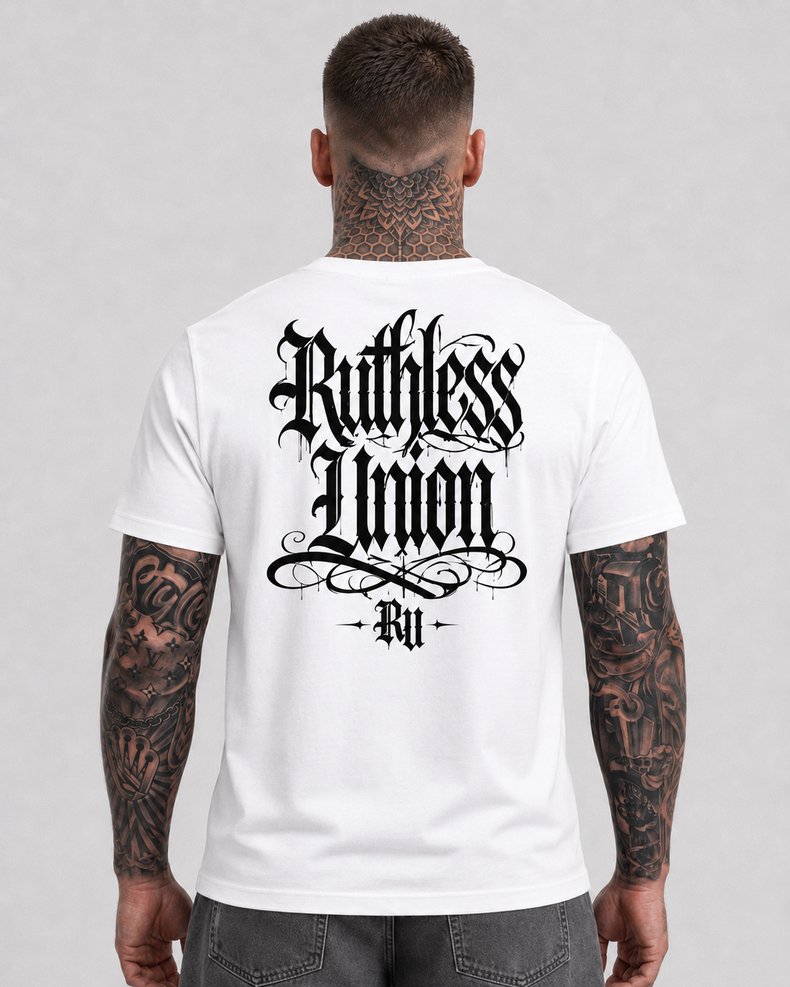 Script Tee White
