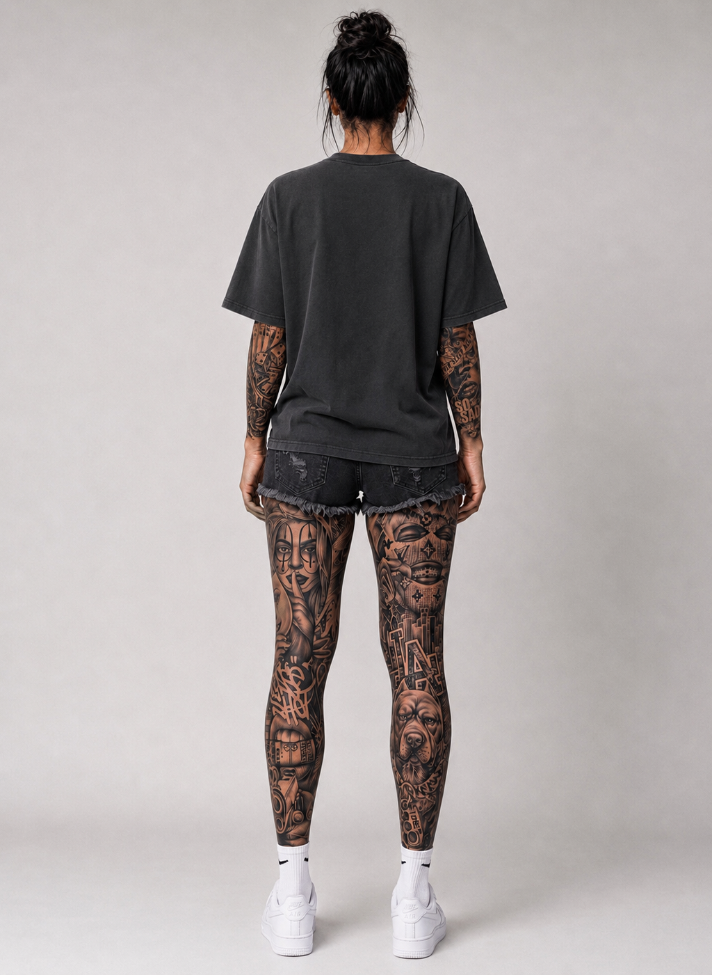 Majestic Oversized Washed Tee Black Women