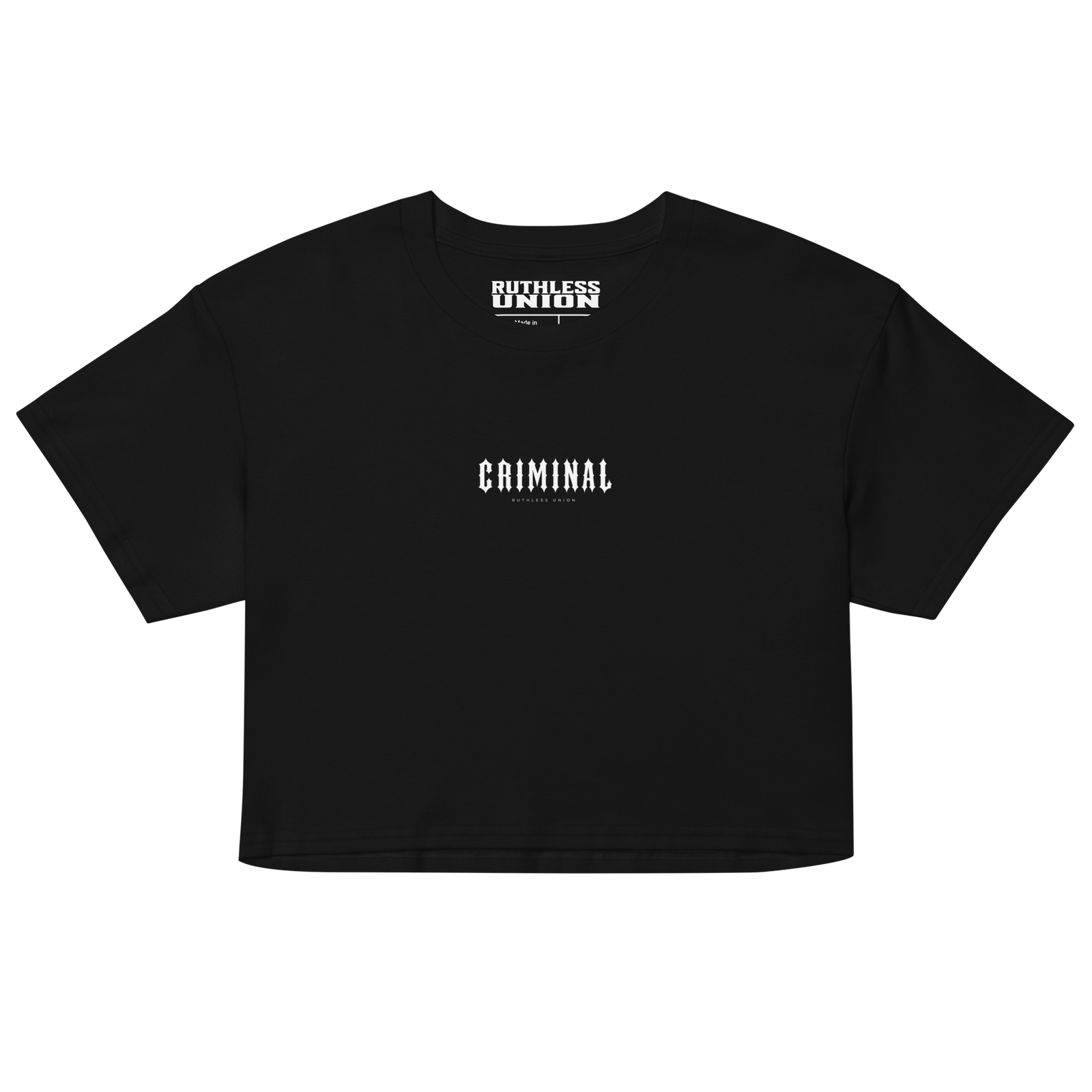 Criminal Crop Top Black