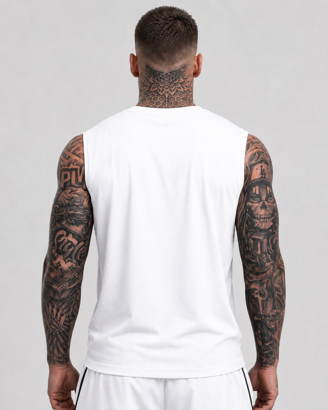 Prime Sleeveless Oversized Tee White
