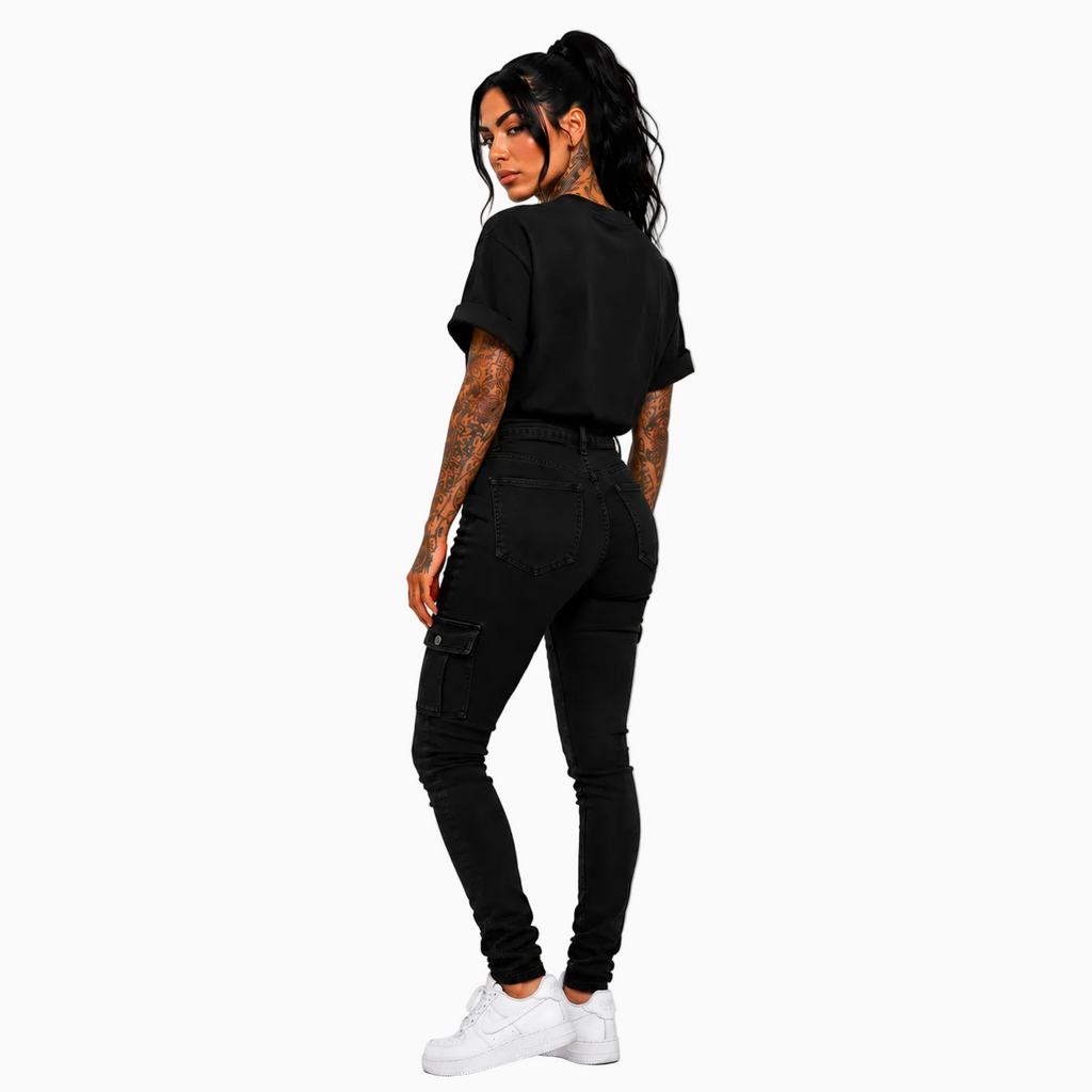 RU LADY - OVERSIZED ELITE TEE - BLACK ON BLACK
