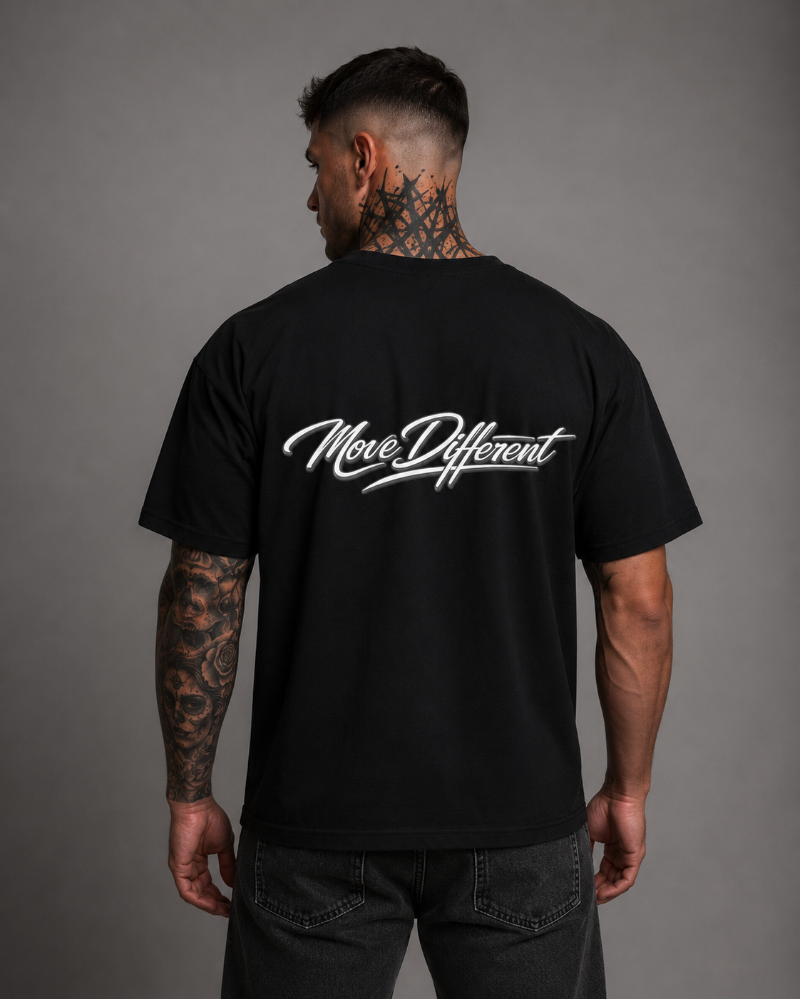 Move Different Oversized Tee Black