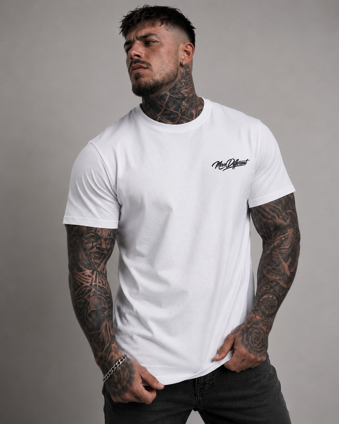 Move Different Tee White