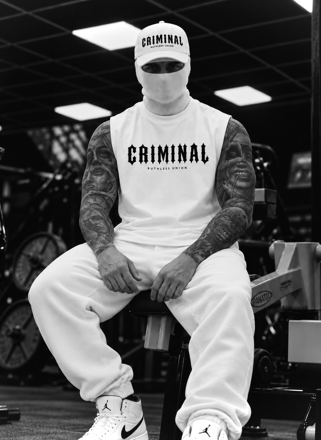 Criminal Sleeveless Tee White