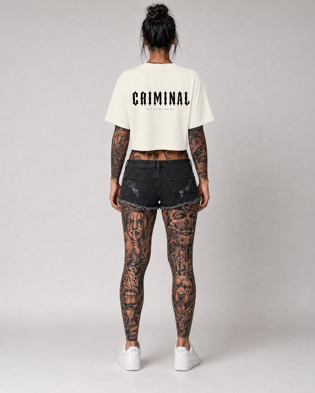 Criminal Crop Top Off White