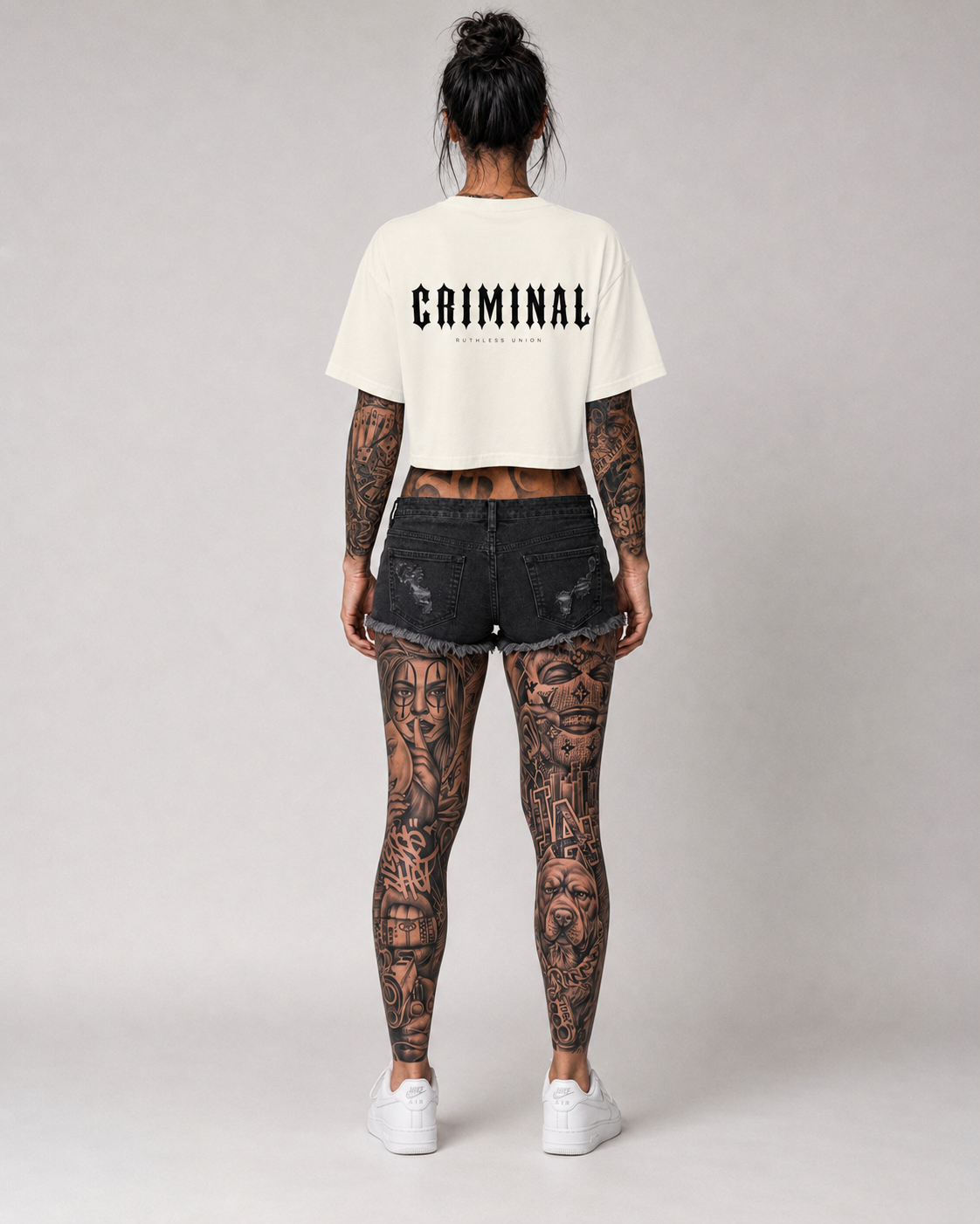 Criminal Crop Top Off White