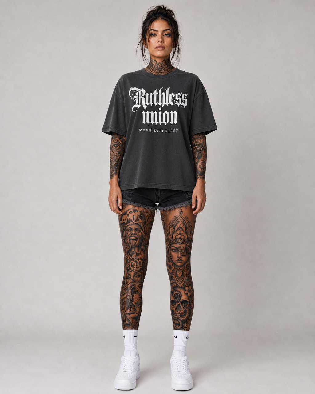 Majestic Oversized Washed Tee Black Women