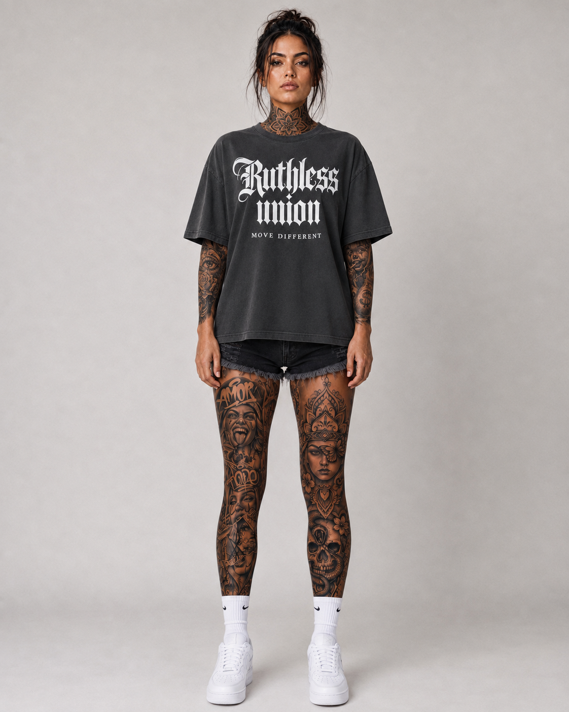 Majestic Oversized Washed Tee Black Women