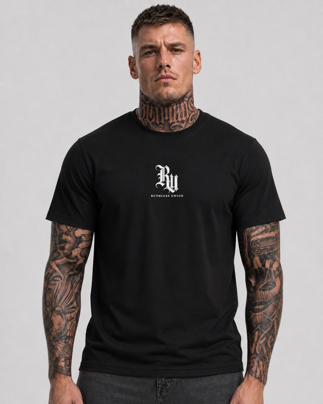 Script Tee Black