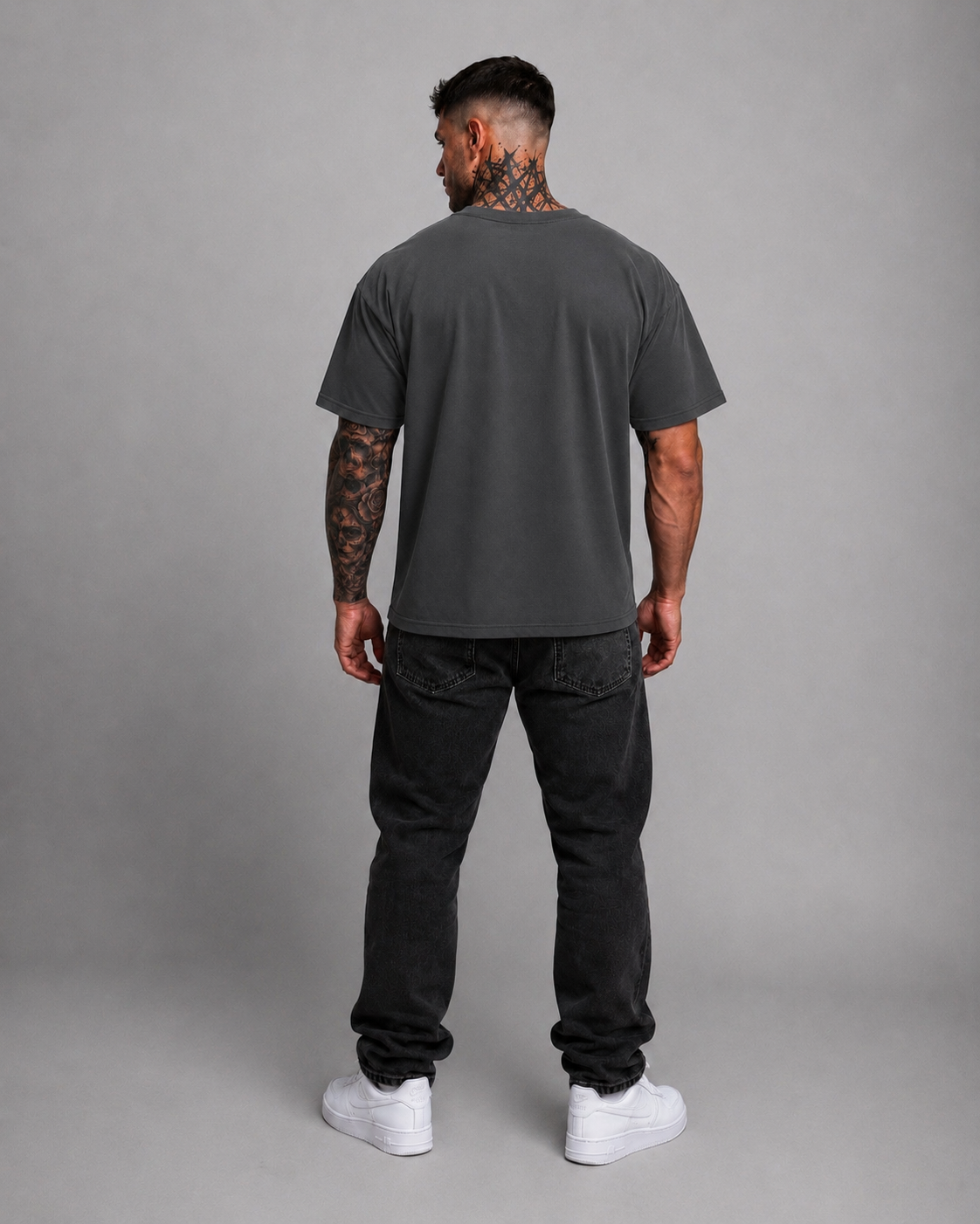 Majestic Oversized Washed Tee Black on Black