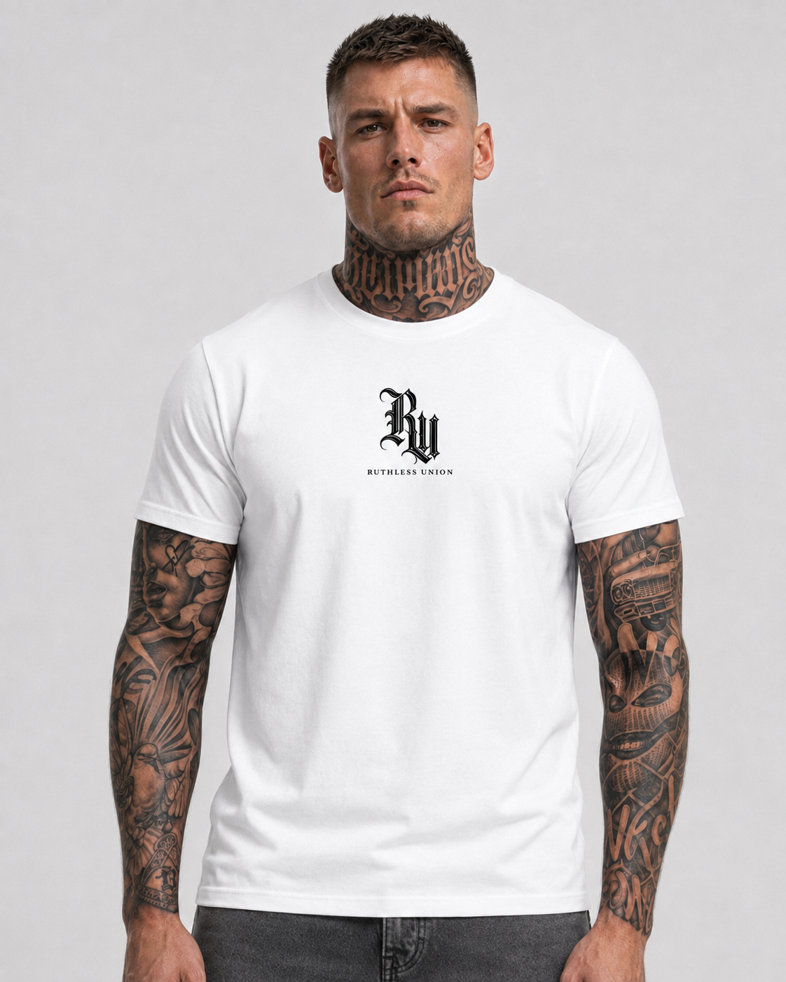 Script Tee White