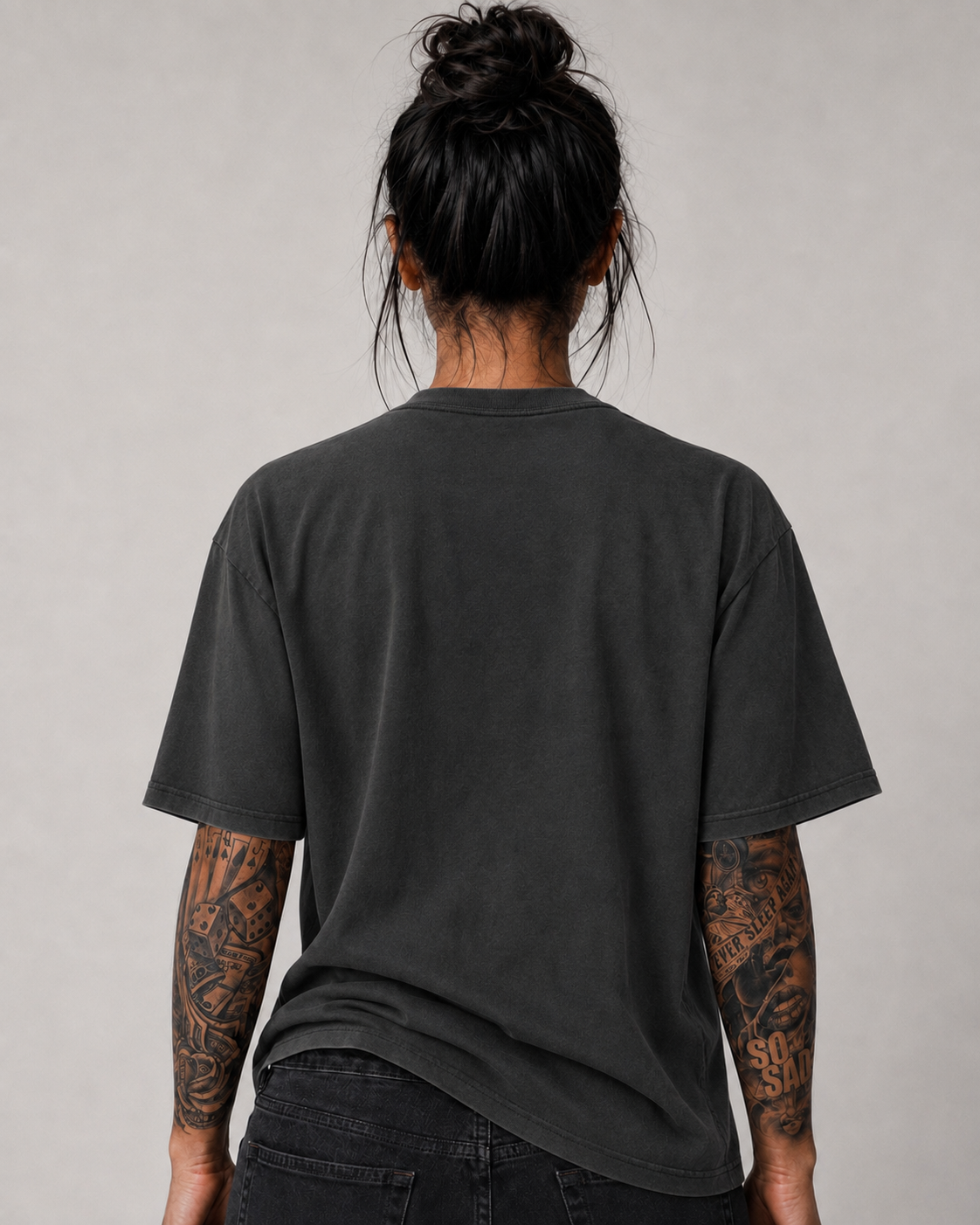 Majestic Oversized Washed Tee Black Women