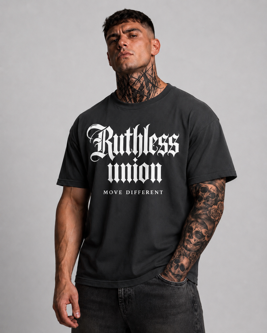 Majestic Oversized Washed Tee Black