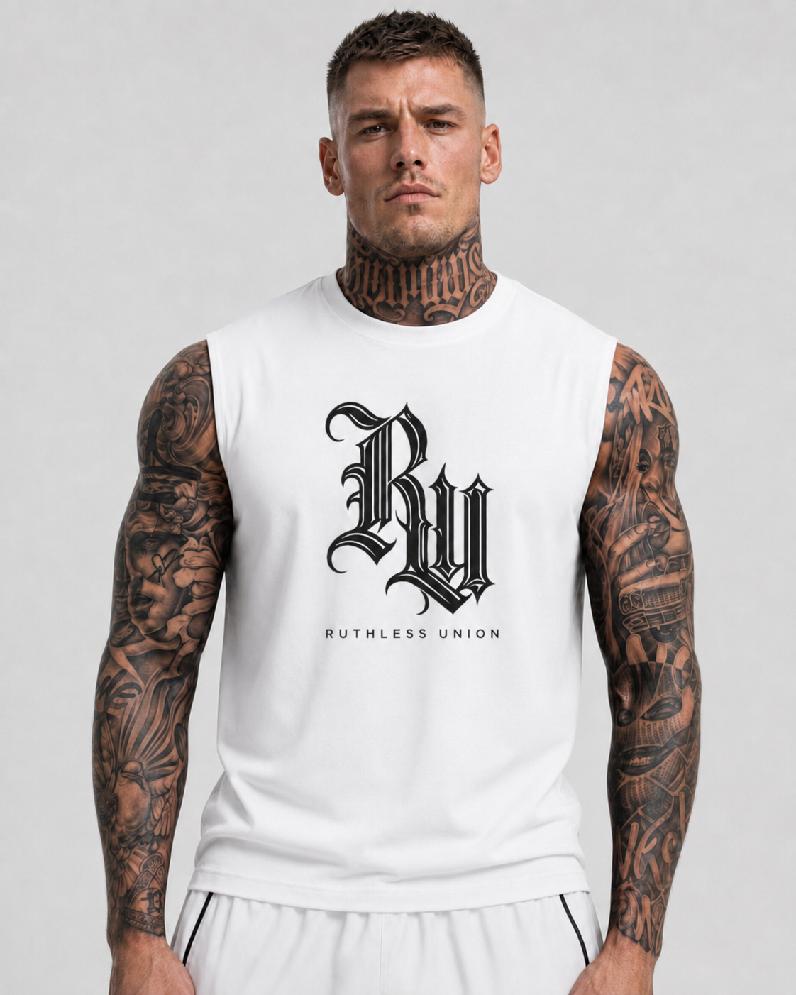 Prime Sleeveless Oversized Tee White