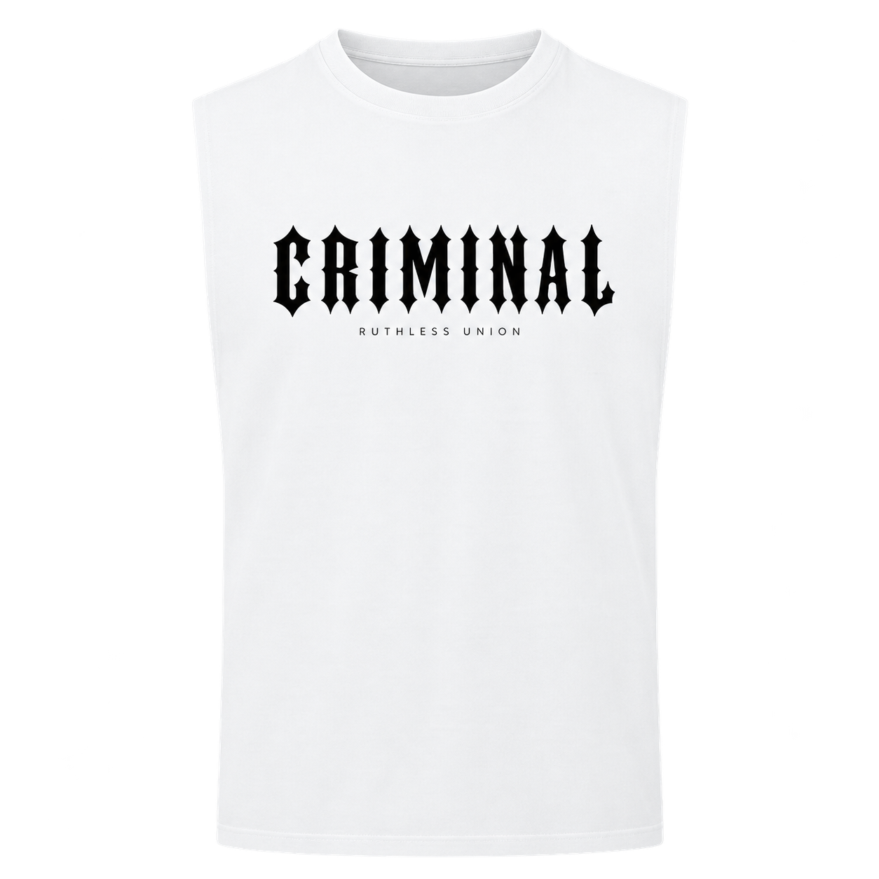 Criminal Sleeveless Tee White