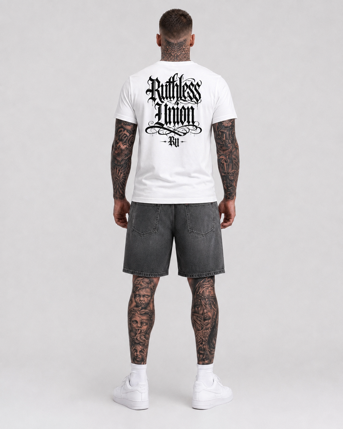 Script Tee White
