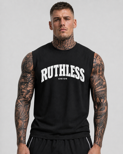 Essential Sleeveless Oversized Tee Black