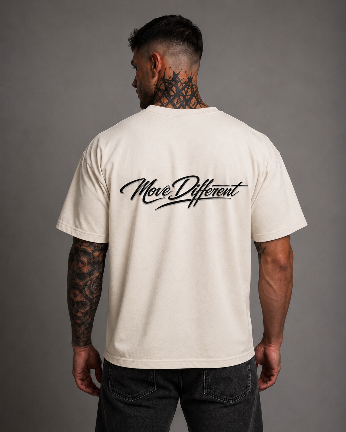 Move Different Oversized Tee Off White