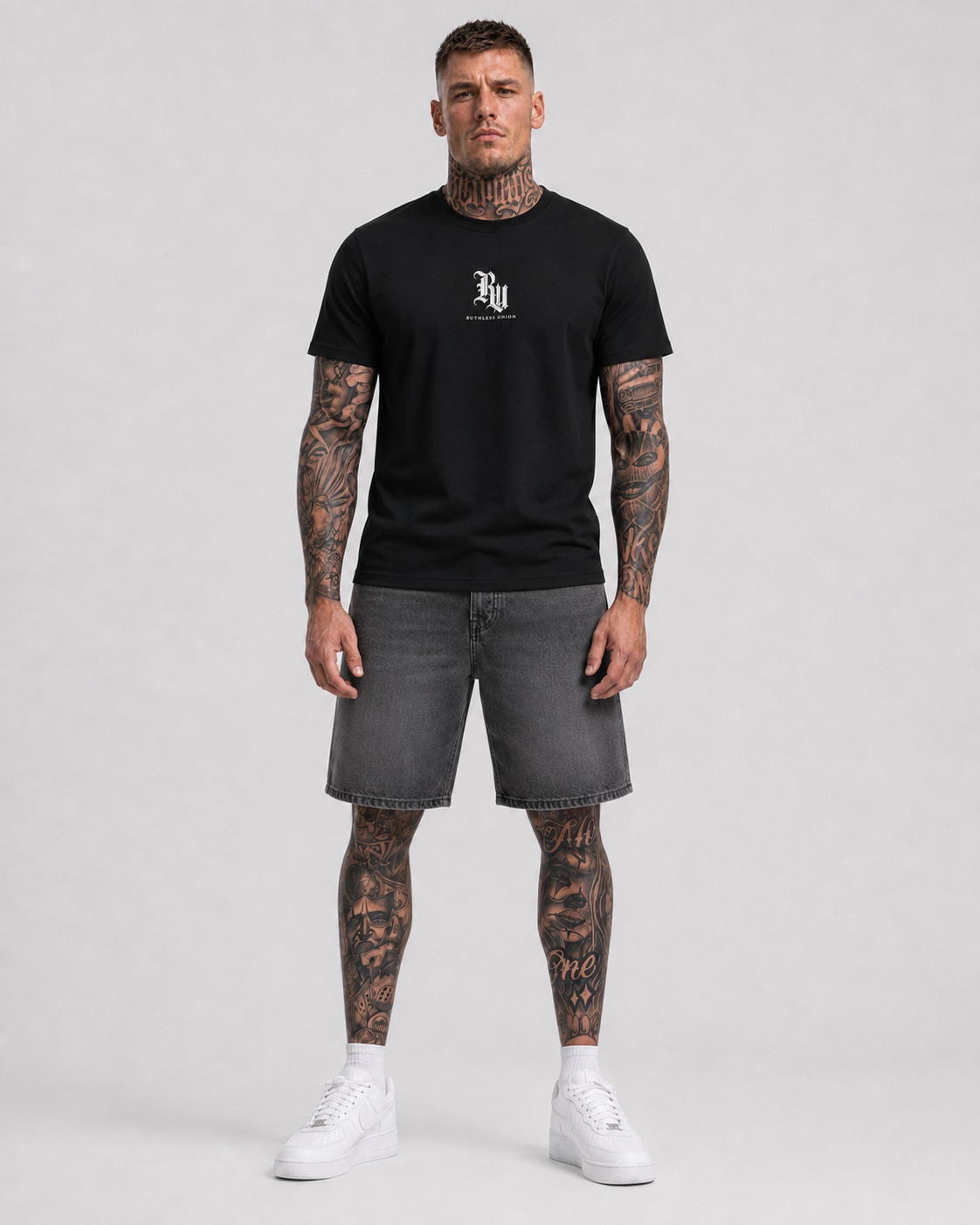 Script Tee Black