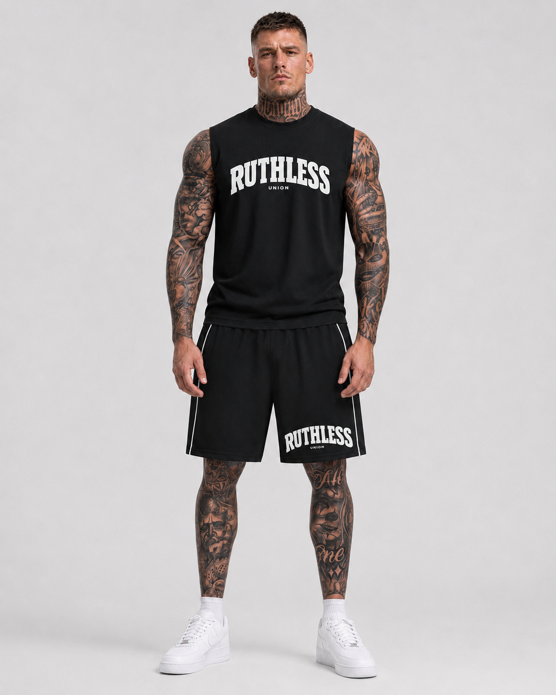 Essential Sleeveless Oversized Tee Black