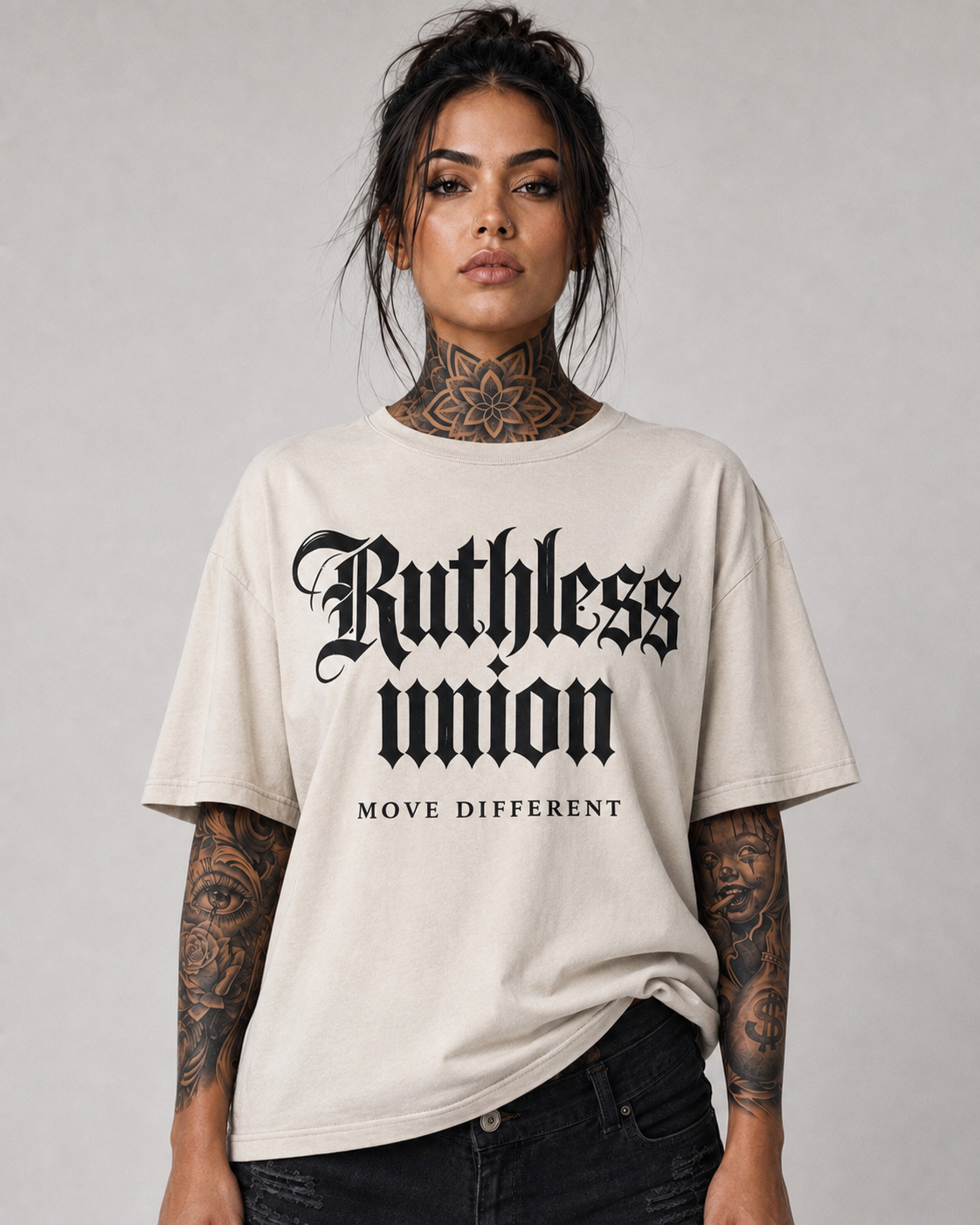 Majestic Oversized Washed Tee Cream Women