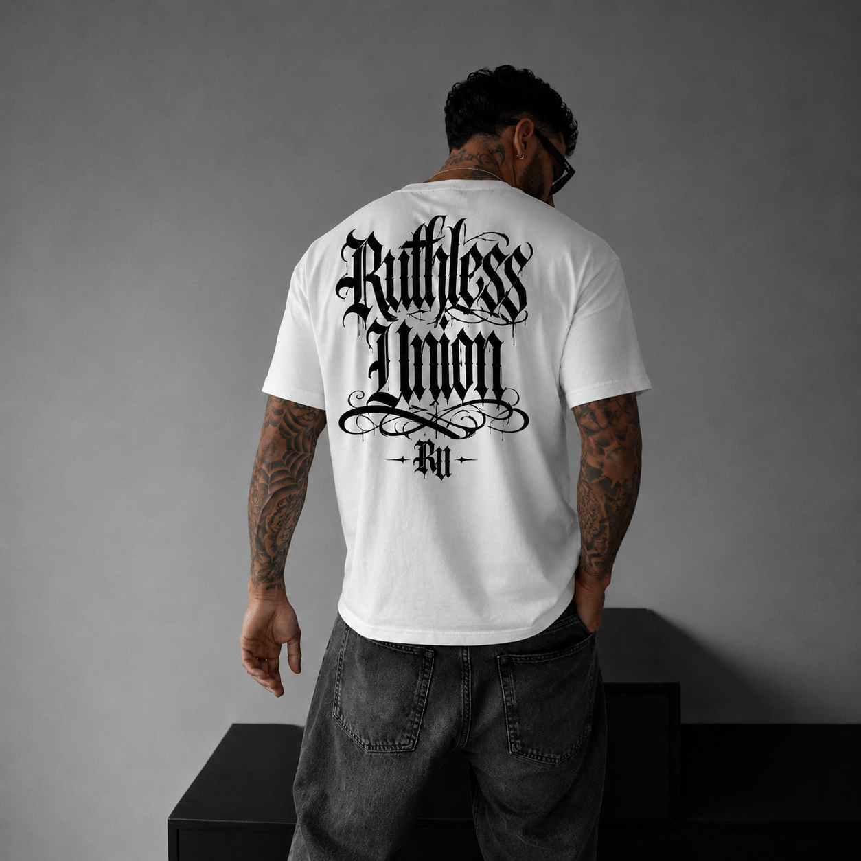 Script Tee White