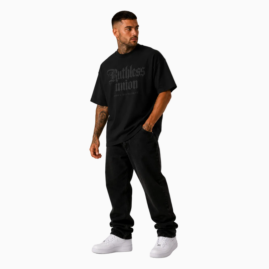 RU OVERSIZED - ELITE TEE - BLACK ON BLACK