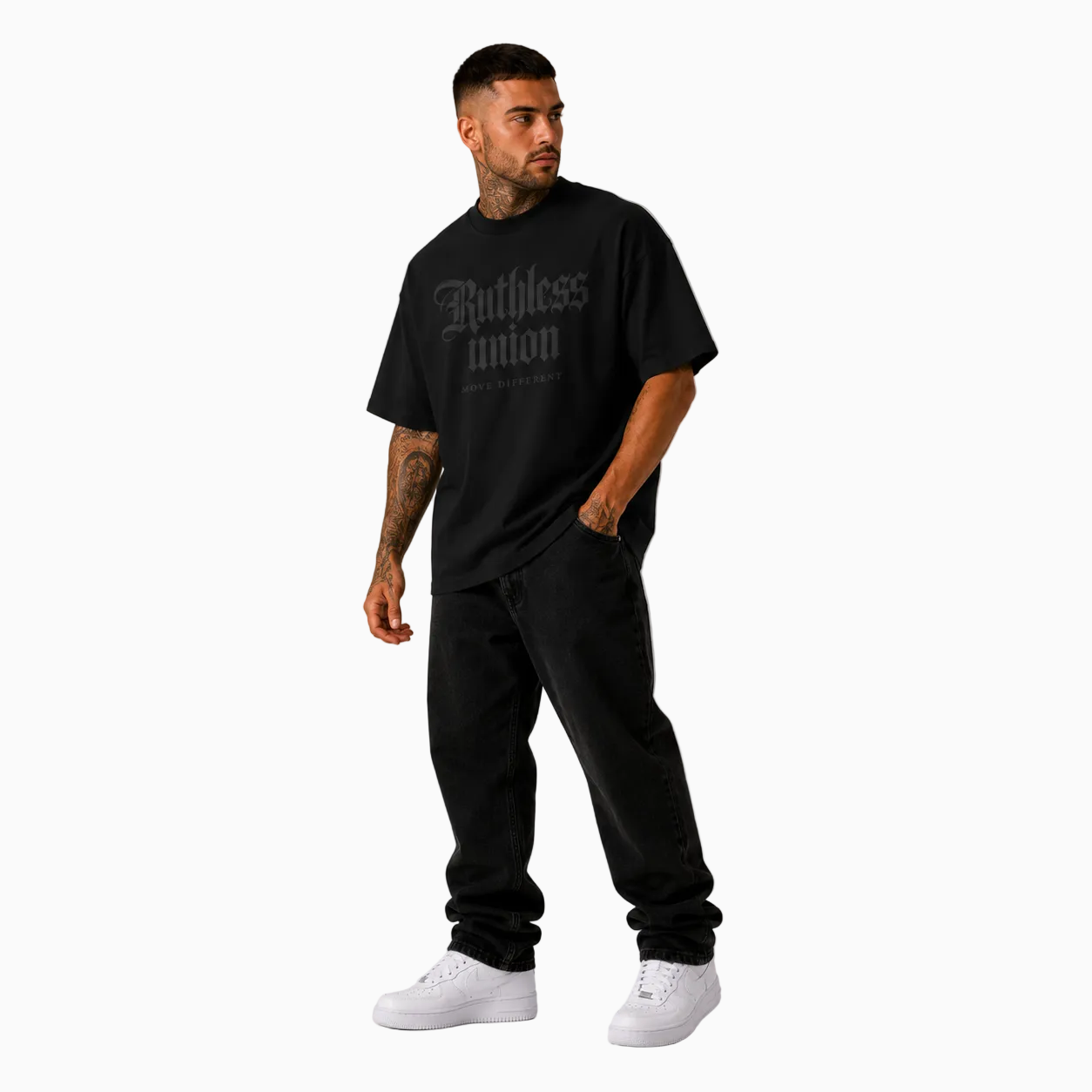 RU OVERSIZED - ELITE TEE - BLACK ON BLACK
