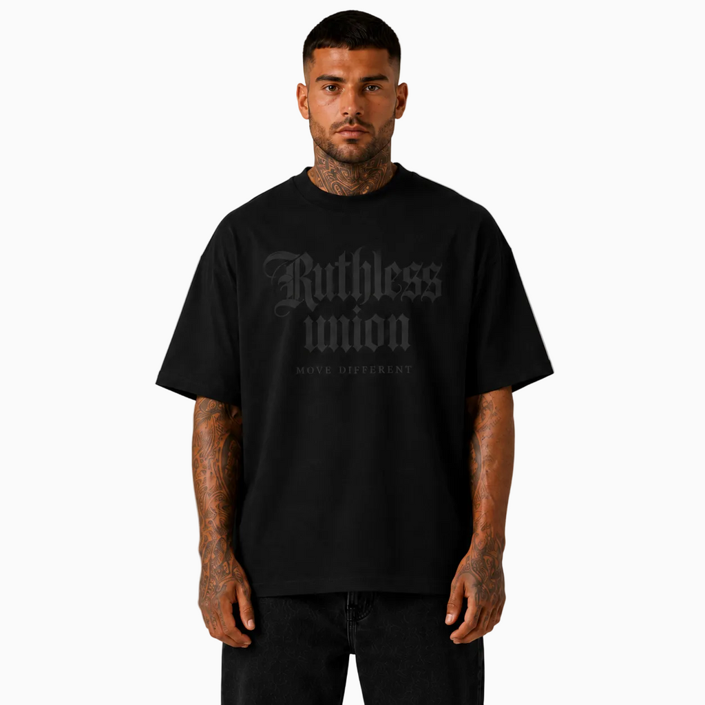 RU OVERSIZED - ELITE TEE - BLACK ON BLACK