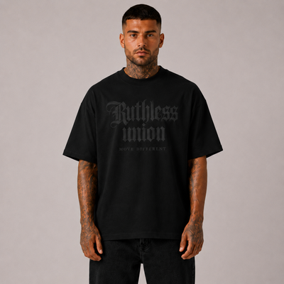 Elite Oversized Tee Black on Black