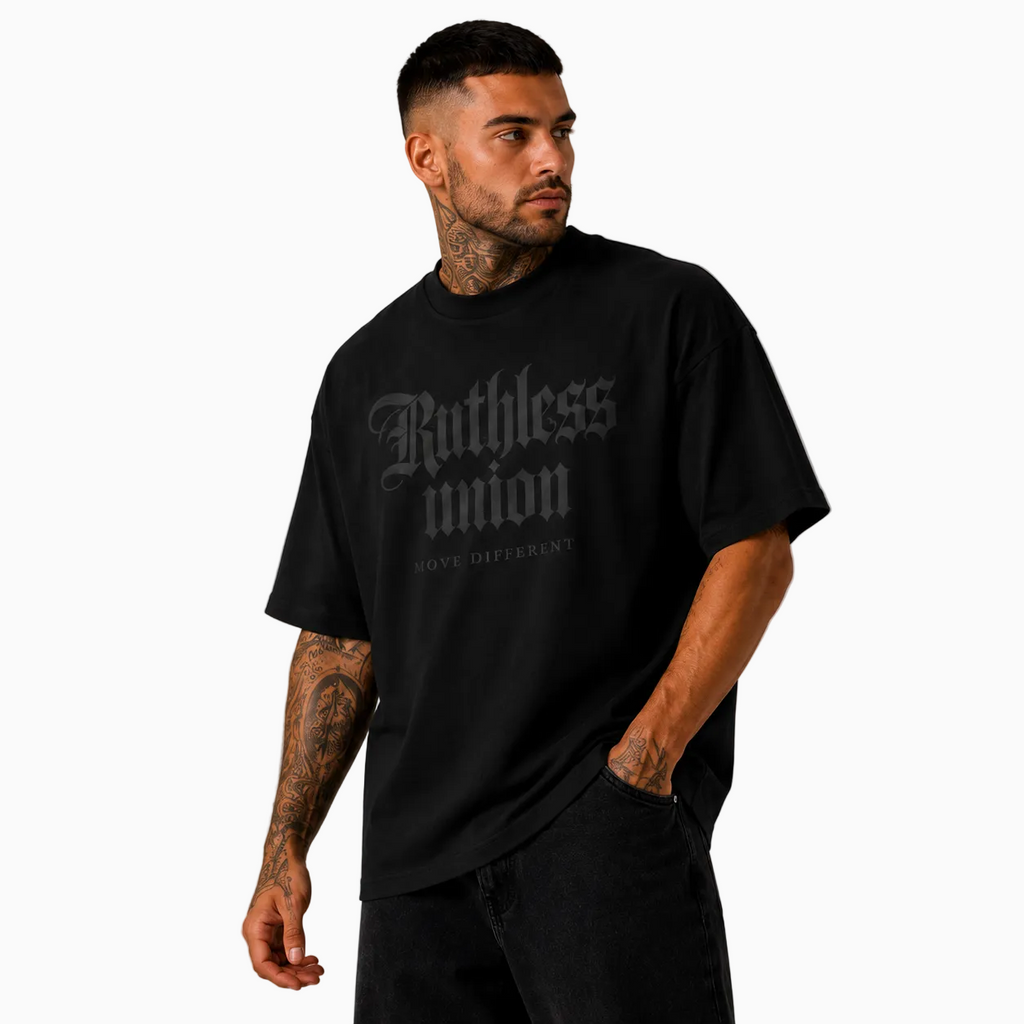 RU OVERSIZED - ELITE TEE - BLACK ON BLACK