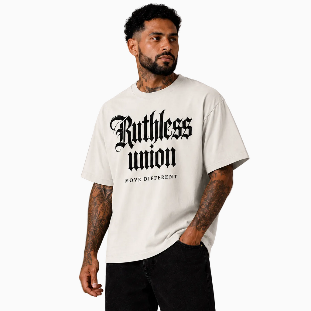 RU OVERSIZED - MAJESTIC TEE HEAVY - CREAM