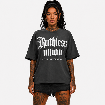 Majestic Oversized Washed Tee Black Women