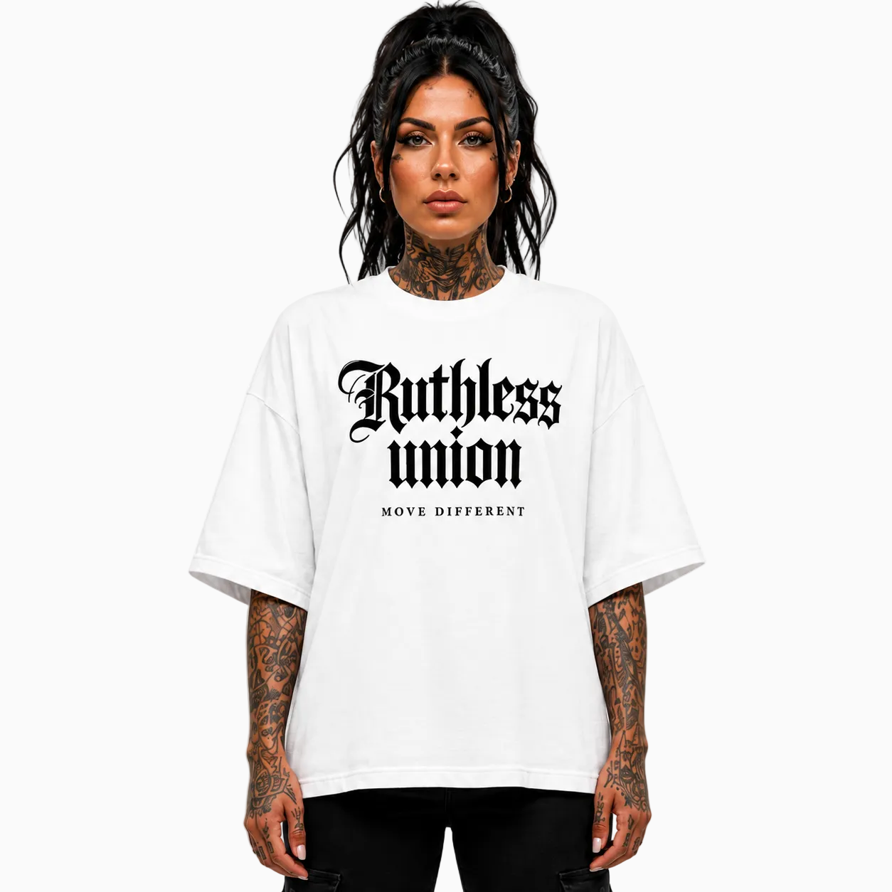 RU LADY - OVERSIZED ELITE TEE - WHITE
