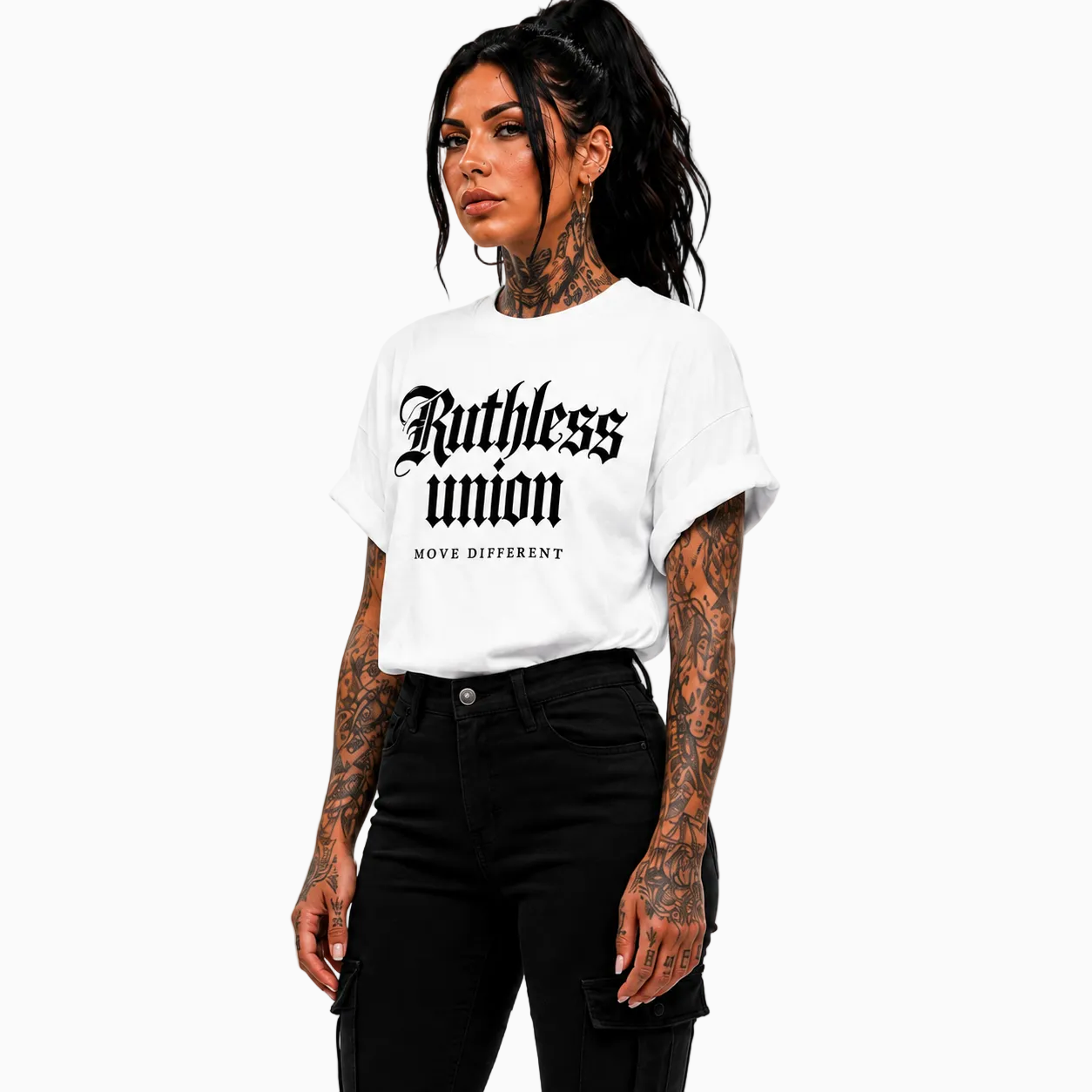 RU LADY - OVERSIZED ELITE TEE - WHITE