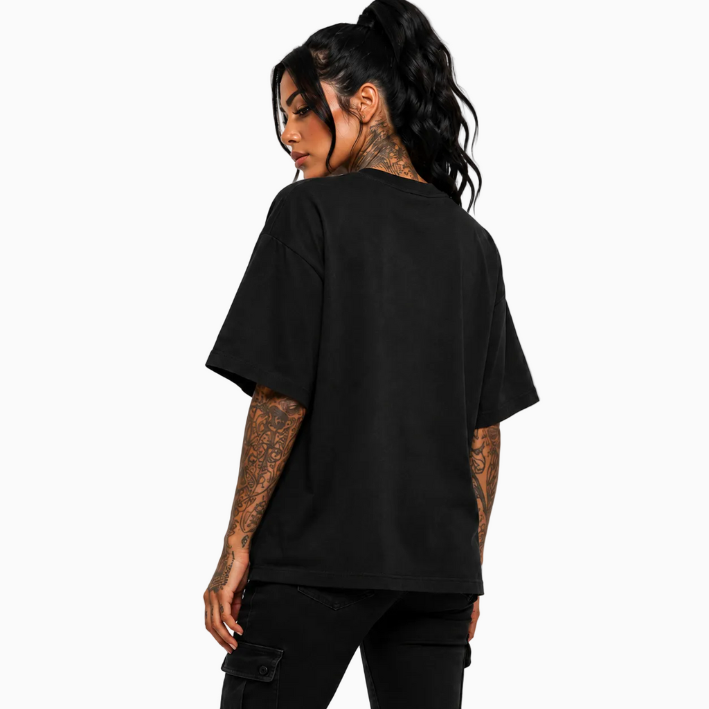 RU LADY - OVERSIZED ELITE TEE BLACK