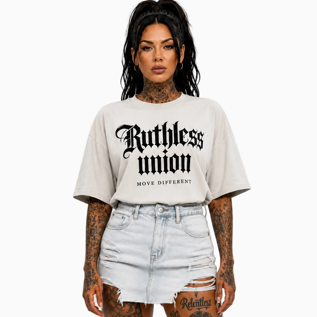 RU LADY - OVERSIZED MAJESTIC TEE HEAVY - CREAM