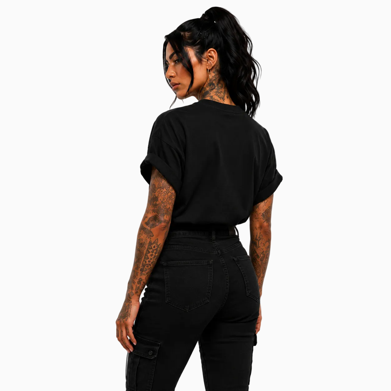 RU LADY - OVERSIZED ELITE TEE BLACK