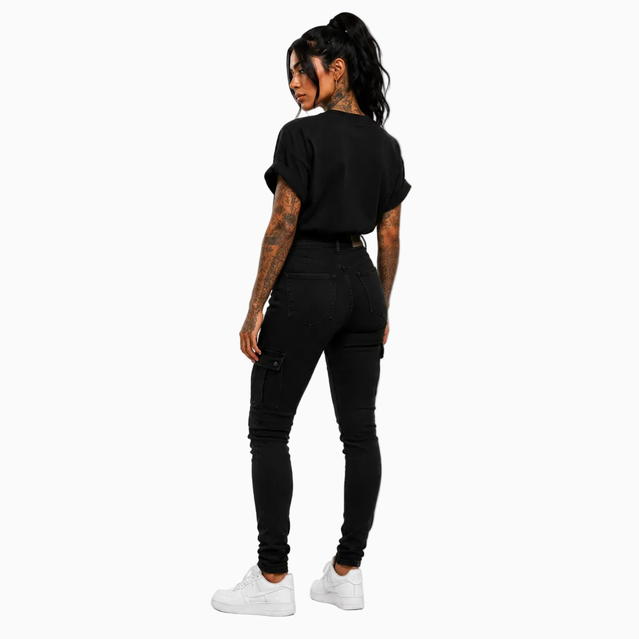 RU LADY - OVERSIZED ELITE TEE BLACK
