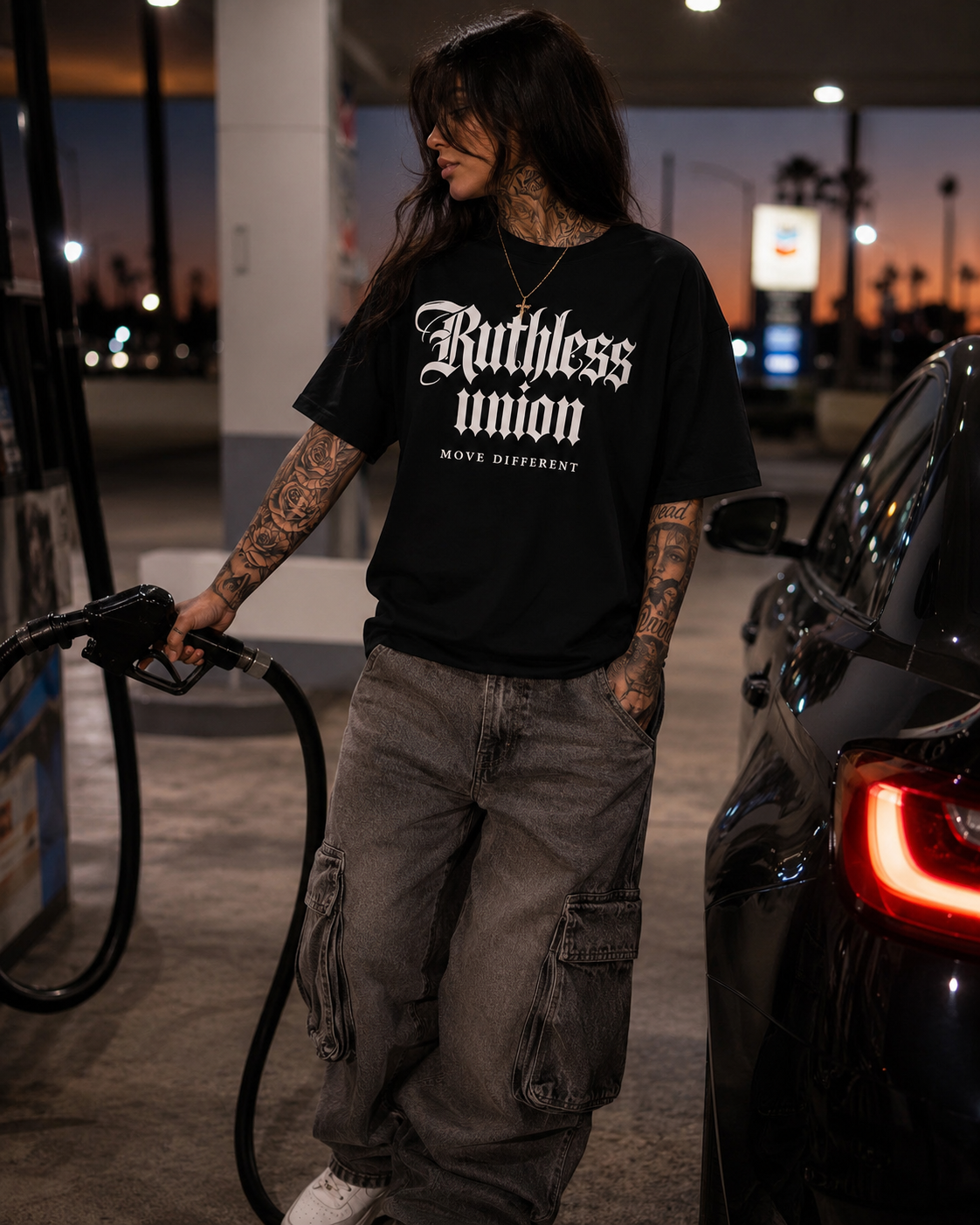 Elite Oversized Tee Black Women