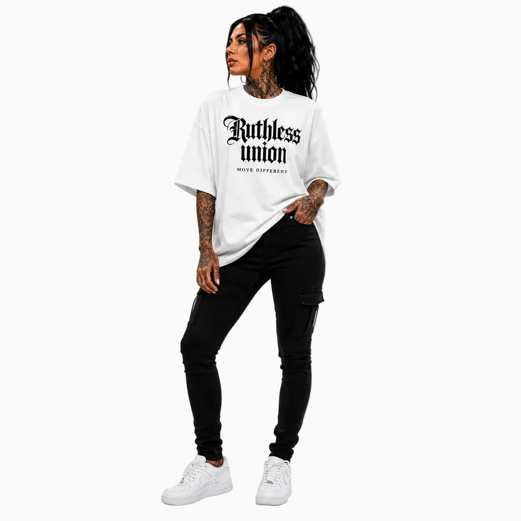 RU LADY - OVERSIZED ELITE TEE - WHITE
