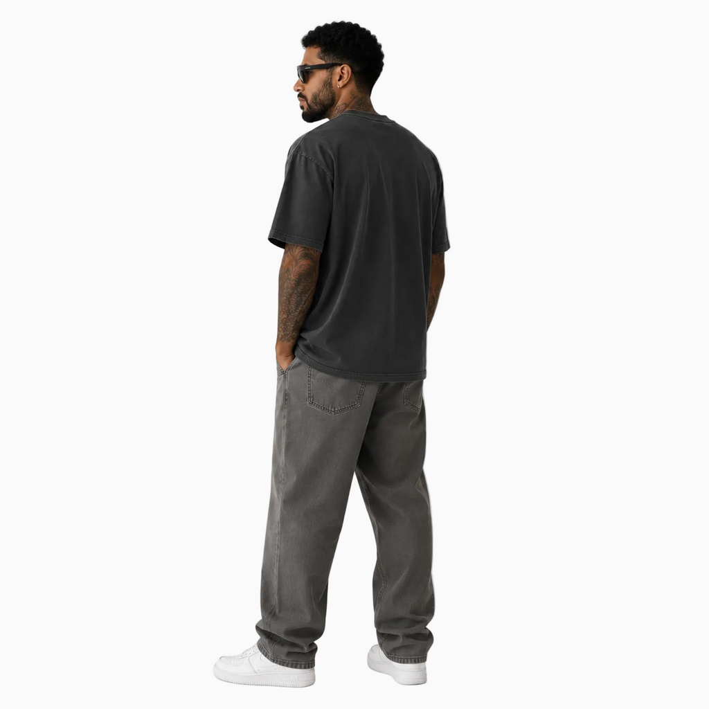 RU OVERSIZED - MAJESTIC TEE HEAVY - WASHED BLACK