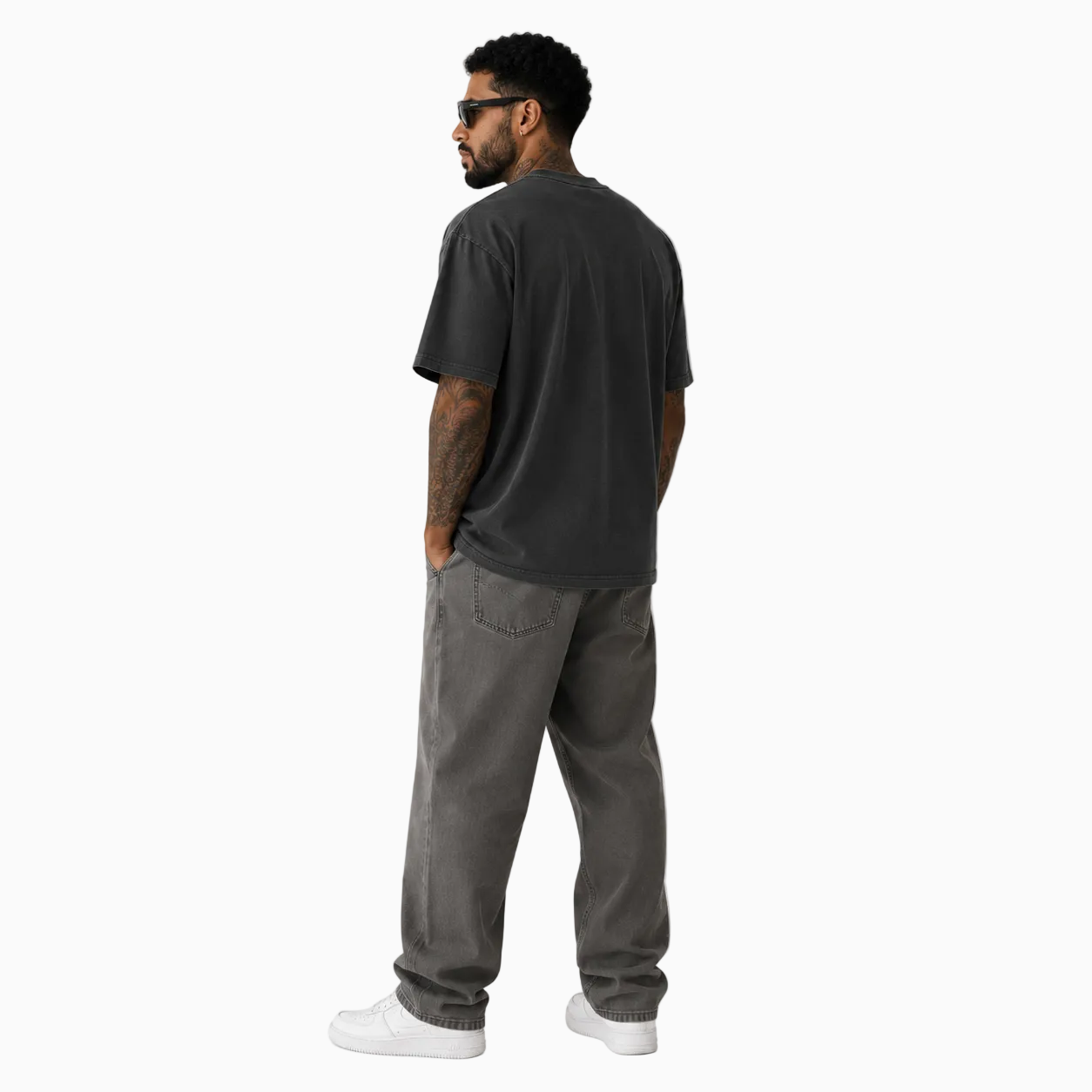 RU OVERSIZED - MAJESTIC TEE HEAVY - WASHED BLACK