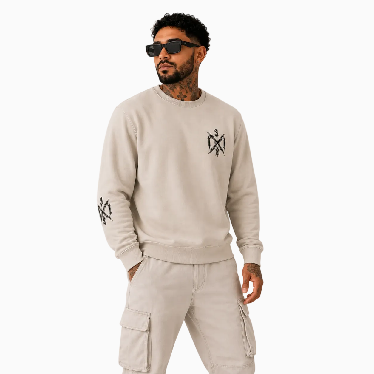 RU - RIOT CREWNECK BEIGE