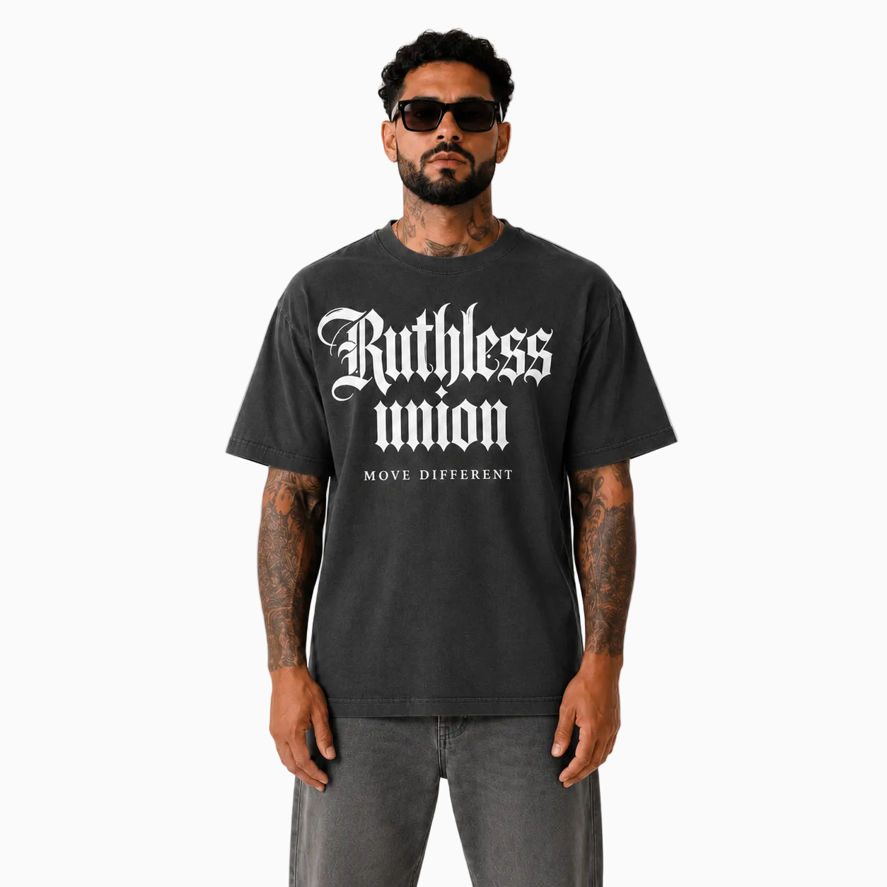 RU OVERSIZED - MAJESTIC TEE HEAVY - WASHED BLACK