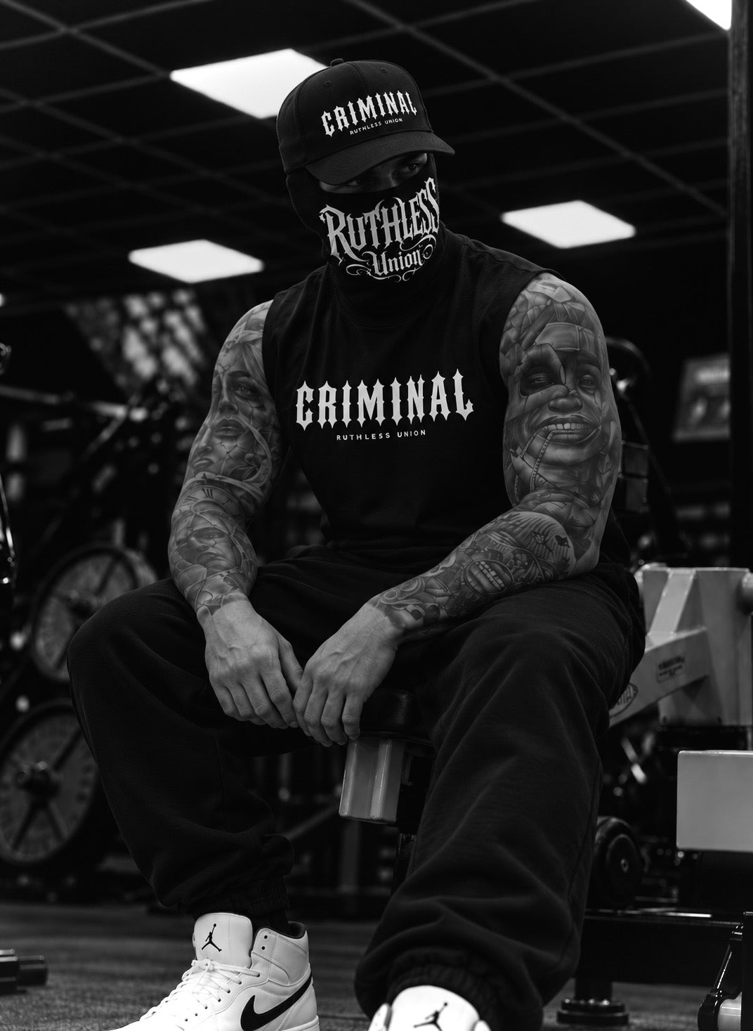 Criminal Sleeveless Tee Black