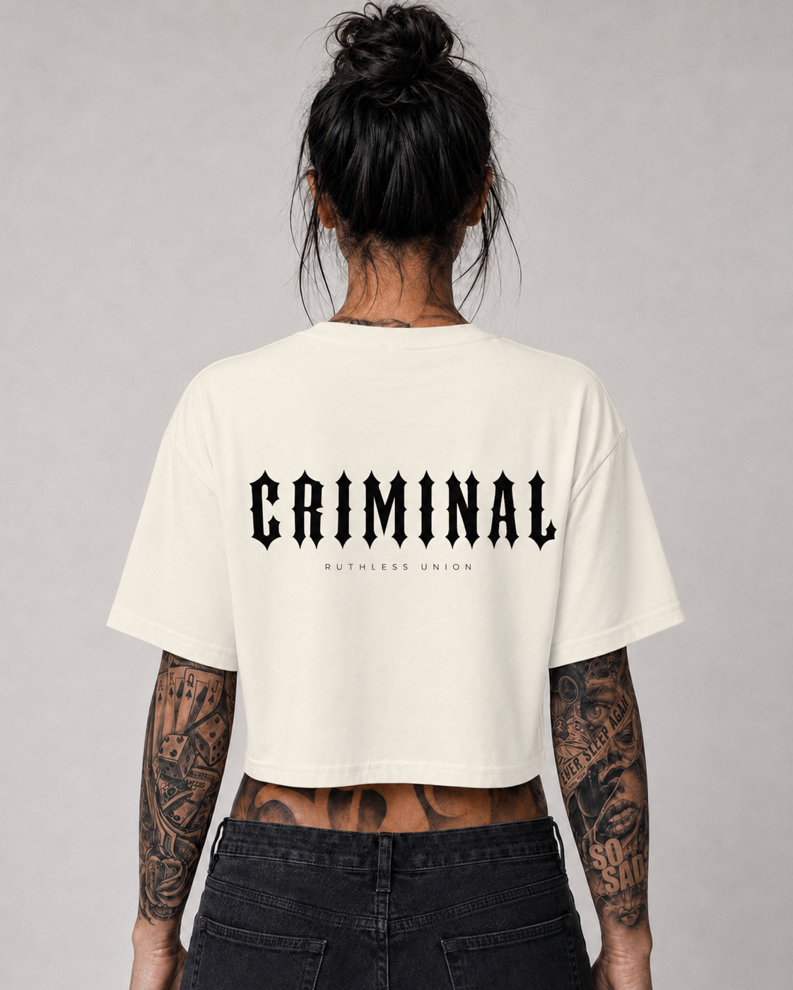 Criminal Crop Top Off White