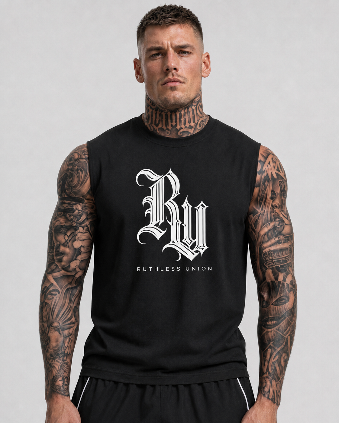 Prime Sleeveless Oversized Tee Black